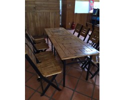 Thanh Lý Bộ Bàn Ghế Gỗ Xếp Quán Cũ